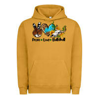 Pigment Peanut Butter peace love  bullskull Urban Hoodie - AdoDesignShop