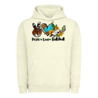 Pigment Pistachio peace love  bullskull Urban Hoodie - AdoDesignShop