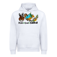 White peace love  bullskull Urban Hoodie - AdoDesignShop