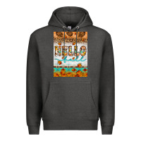 Charcoal Heather Hello fall Premium Hoodie - Artiststas