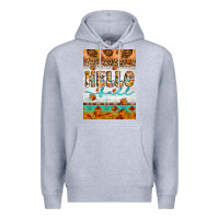 Heather Grey Hello fall Premium Hoodie - Artiststas