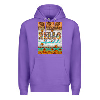 Purple Hello fall Premium Hoodie - Artiststas
