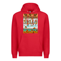 Red Hello fall Premium Hoodie - Artiststas