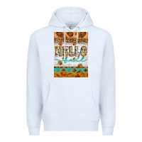 White Hello fall Premium Hoodie - Artiststas