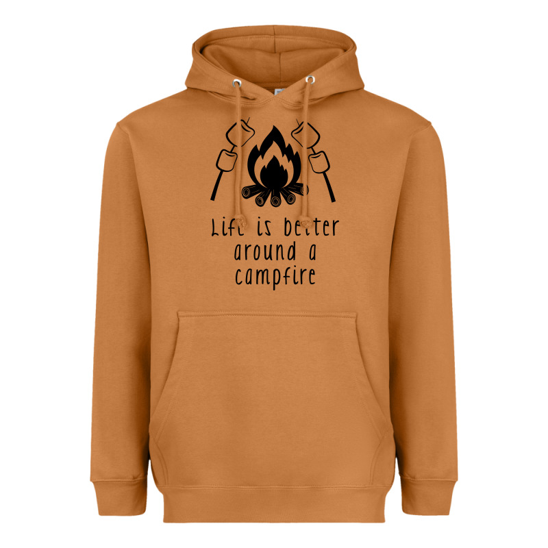 Life Is Better Around A Campfire Heavyweight Hoodie by Unal Design | Teevron