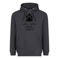 Smoke life is better around a campfire Heavyweight Hoodie - Unal Design