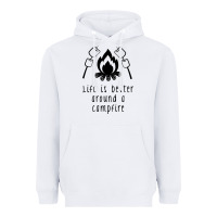 White life is better around a campfire Heavyweight Hoodie - Unal Design