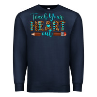Navy teach your heart out Premium Sweatshirt - texasbilliewilder