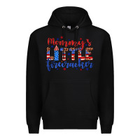 Black mommy’s little firecracker Premium Hoodie - JahusDesignShop