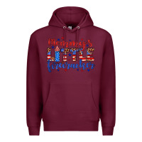 Burgundy mommy’s little firecracker Premium Hoodie - JahusDesignShop