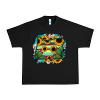 Black Oregon Map Sunflower Cactus Serape Urban Heavy Tee - RanaPortraitStore