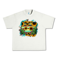 Pistachio Oregon Map Sunflower Cactus Serape Urban Heavy Tee - RanaPortraitStore