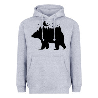 Heather Grey bear Heavyweight Hoodie - Unal Design