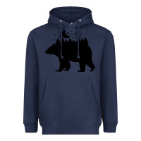 Navy bear Heavyweight Hoodie - Unal Design