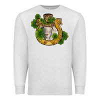 Oatmeal Heather st patricks day goat horseshoe shamrock Premium Sweatshirt - RanaPortraitStore