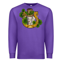 Purple st patricks day goat horseshoe shamrock Premium Sweatshirt - RanaPortraitStore