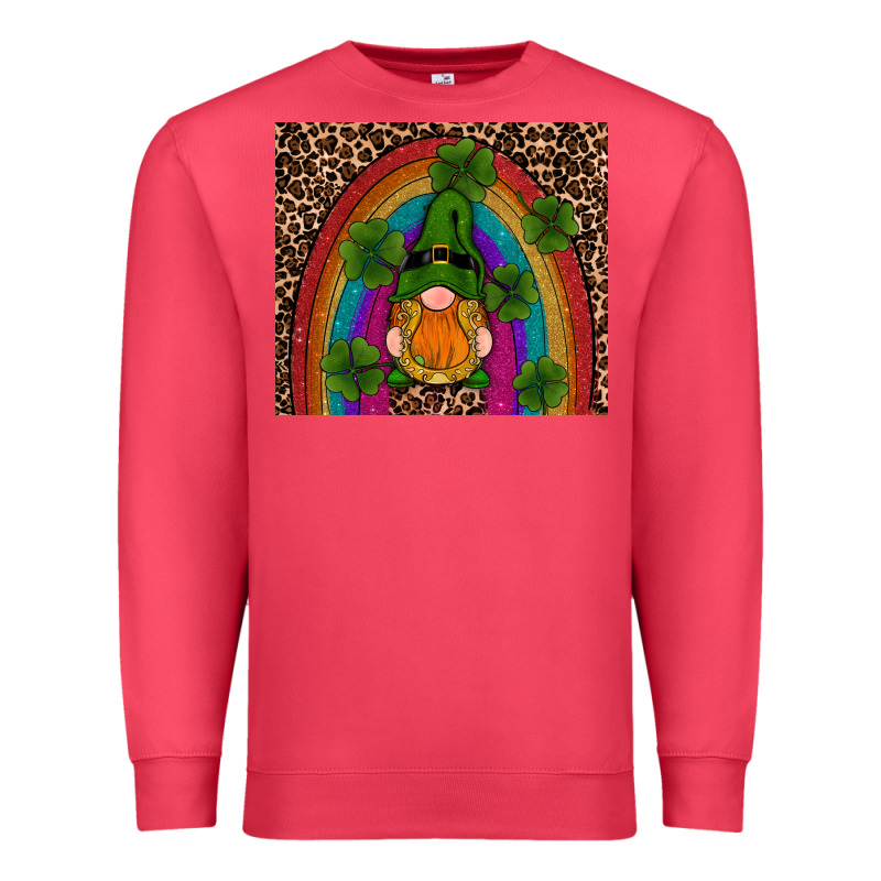 St Patricks Day Gnomes Shamrock Rainwow Premium Sweatshirt by RanaPortraitStore | Teevron