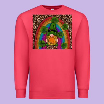 St Patricks Day Gnomes Shamrock Rainwow Premium Sweatshirt Designed By Ranaportraitstore