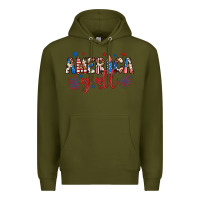 Army Green american y'all Premium Hoodie - JahusDesignShop
