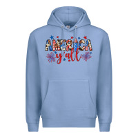 Colony Blue american y'all Premium Hoodie - JahusDesignShop