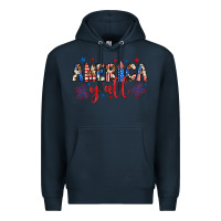 Navy american y'all Premium Hoodie - JahusDesignShop