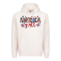Pale Pink american y'all Premium Hoodie - JahusDesignShop