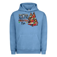Pigment Pebble Blue rocking around the christmas tree Urban Hoodie - JahusDesignShop