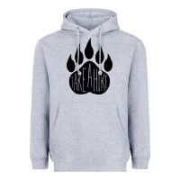Heather Grey take a hike Heavyweight Hoodie - Unal Design