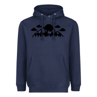 Navy Mountain Heavyweight Hoodie - Unal Design