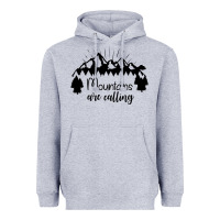 Heather Grey Mountains Heavyweight Hoodie - Unal Design