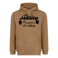 Toasted Coconut Mountains Heavyweight Hoodie - Unal Design