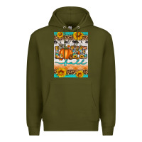 Army Green love fall Premium Hoodie - Artiststas