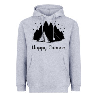 Heather Grey camping Heavyweight Hoodie - Unal Design