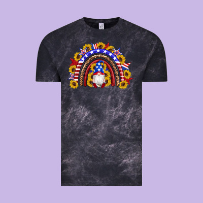 American Flag Gnomes Sunflowers Rainbow Vintage Tee Designed By Artiststas