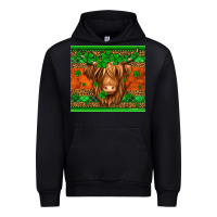 St Patricks Day Long Haired Cow Urban Hoodie | Teevron