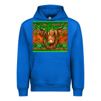 Cobalt st patricks day long haired cow Urban Hoodie - Jasminsmagicworld