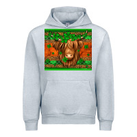 Heather Grey st patricks day long haired cow Urban Hoodie - Jasminsmagicworld