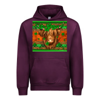 Mauve Wine st patricks day long haired cow Urban Hoodie - Jasminsmagicworld
