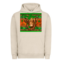 Pigment French Oak st patricks day long haired cow Urban Hoodie - Jasminsmagicworld
