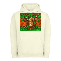 Pigment Pistachio st patricks day long haired cow Urban Hoodie - Jasminsmagicworld