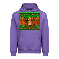 Tulip st patricks day long haired cow Urban Hoodie - Jasminsmagicworld