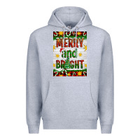 Heather Grey Merry And Bright Premium Hoodie - Artiststas
