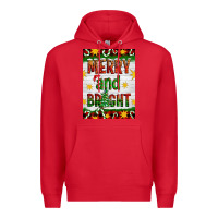 Red Merry And Bright Premium Hoodie - Artiststas