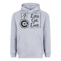 Heather Grey lets get lost Heavyweight Hoodie - Unal Design