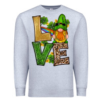 Heather Grey st patricks day gnomes shamrock love Premium Sweatshirt - RanaPortraitStore