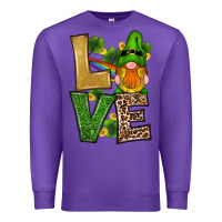 Purple st patricks day gnomes shamrock love Premium Sweatshirt - RanaPortraitStore