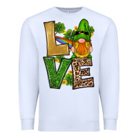 White st patricks day gnomes shamrock love Premium Sweatshirt - RanaPortraitStore