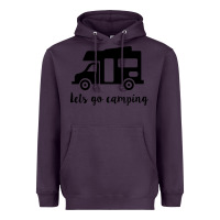 Plum lets go camping Heavyweight Hoodie - Unal Design