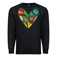 Black teacher  heart Premium Sweatshirt - texasbilliewilder