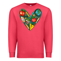 Cardinal teacher  heart Premium Sweatshirt - texasbilliewilder